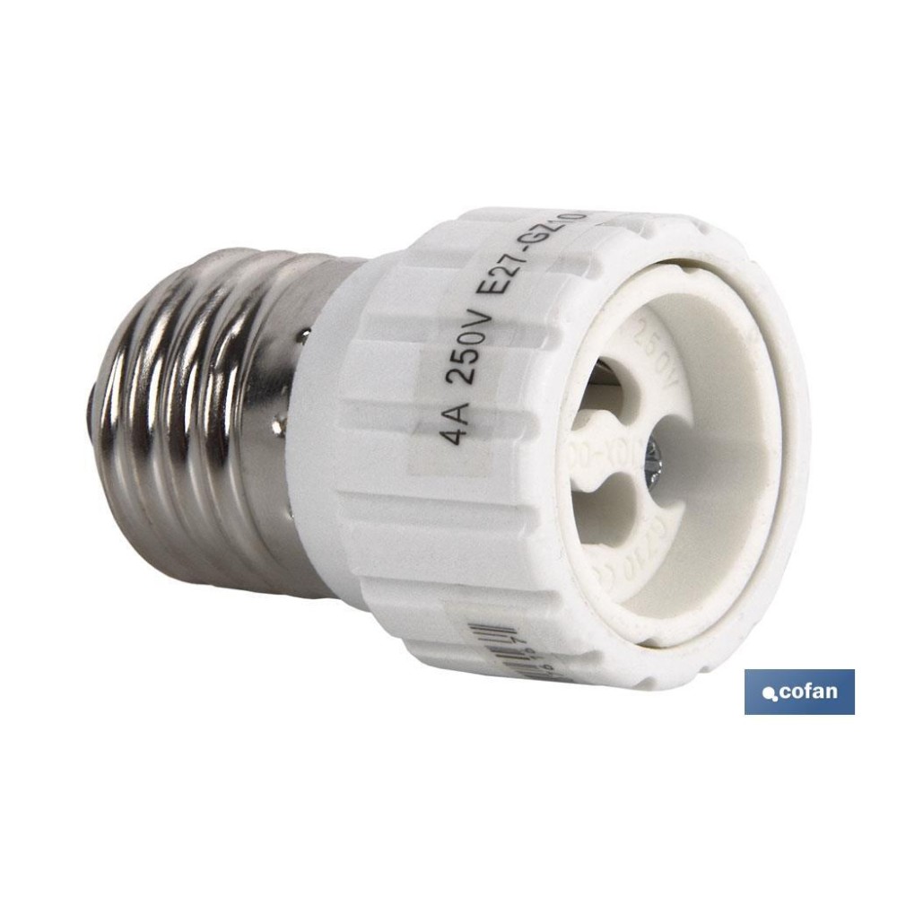 PORTALAMPARAS ADAPTADOR E27 - GU10