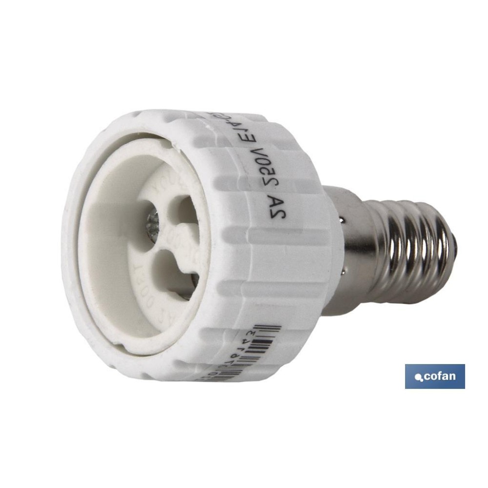 PORTALAMPARAS ADAPTADOR E27 - GU10