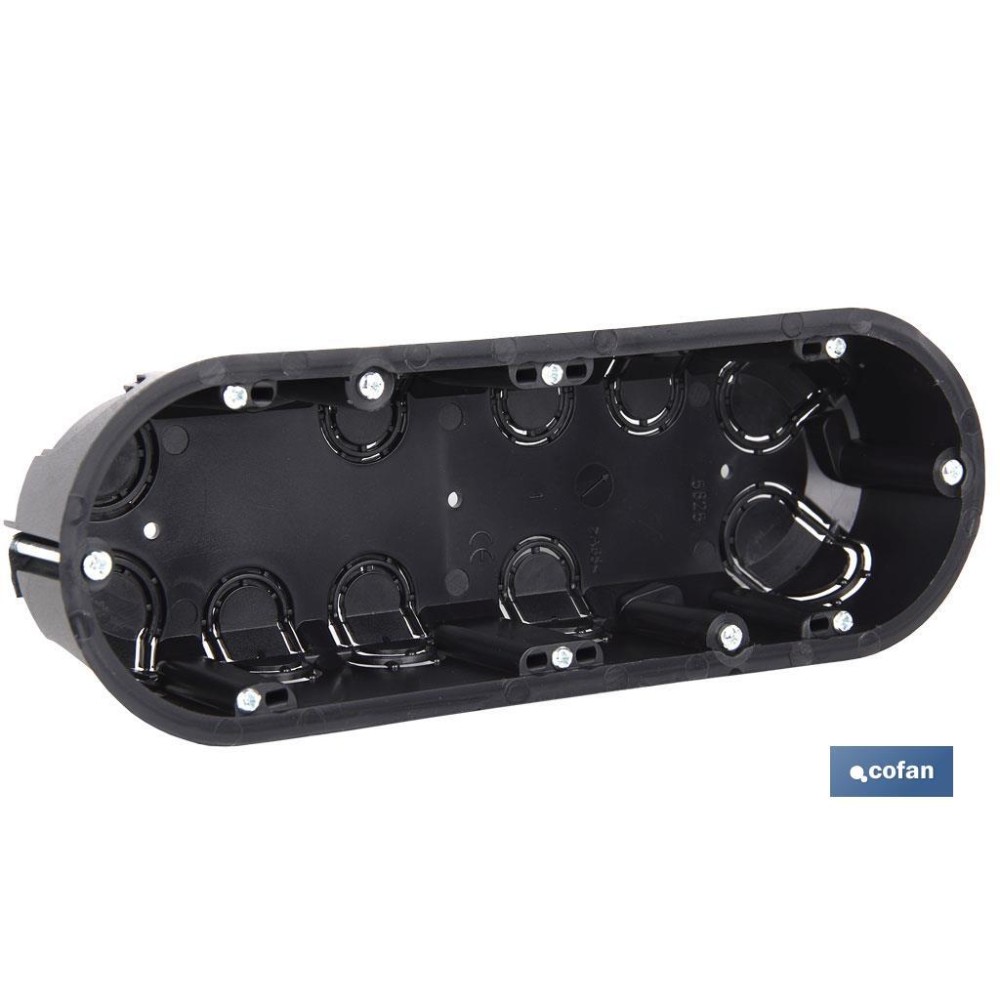 CAJA TRIPLE EMPOTRAR MECANISMOS 218X68X42 6 ENTRADAS TUBO