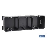 CAJA EMPOTRAR MECANISMOS UNIVERSAL 65X65X40 9 ENTRADAS TUBO Venta unitaria