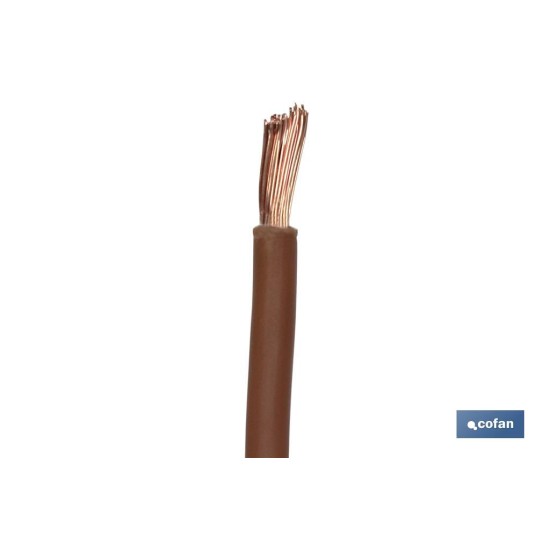 ROLLO CABLE H07V-K 1X1,5MM2 MARRÓN (100M)