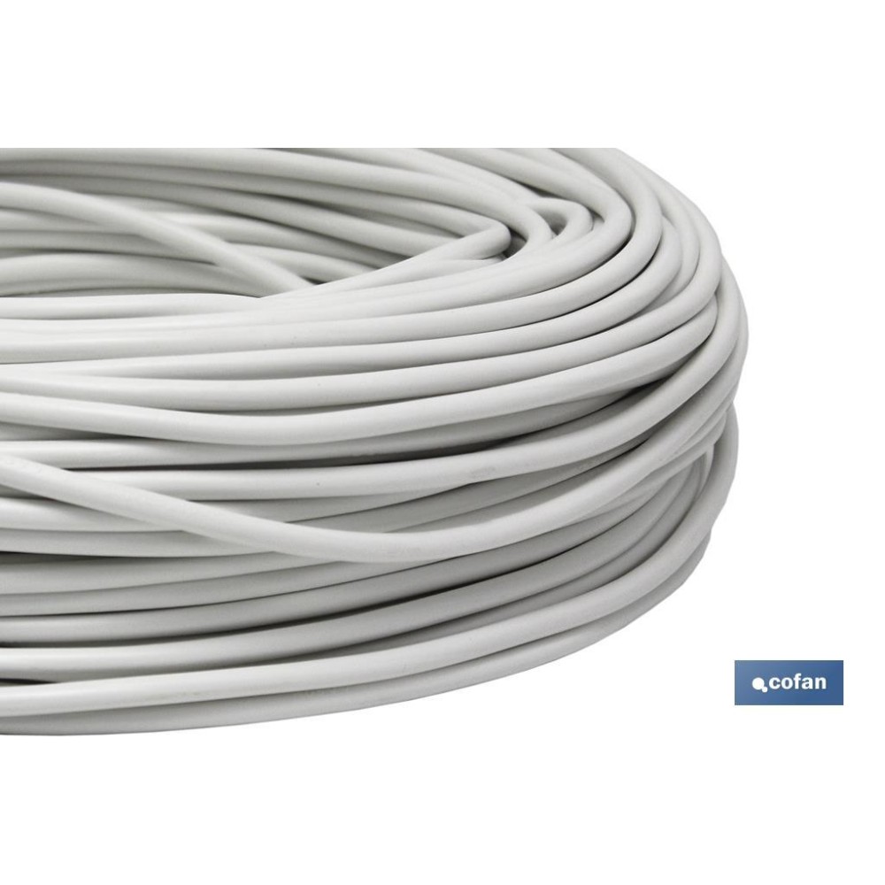 ROLLO 100M MANGUERA BLANCO H05VV-F (2X1MM)