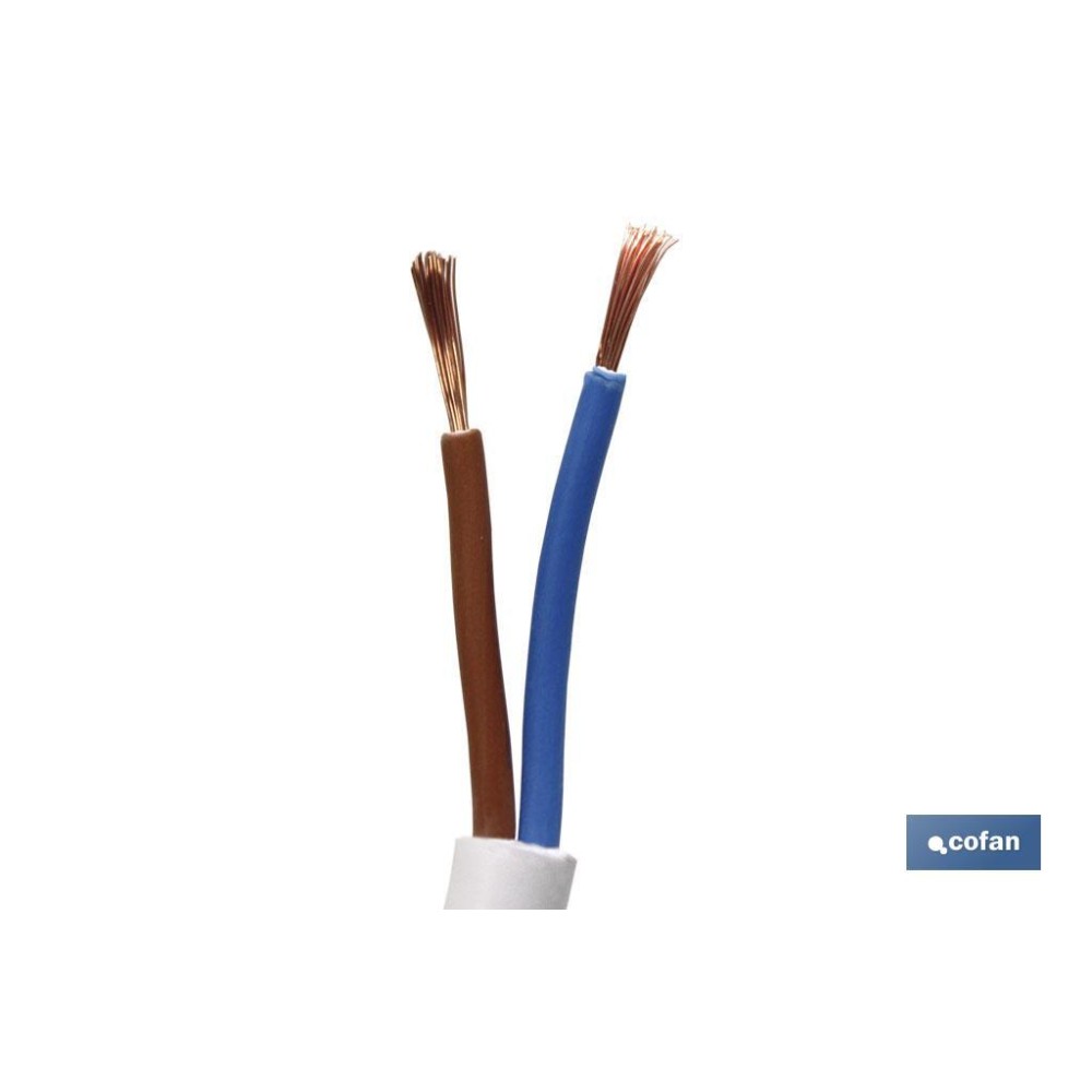 ROLLO 100M MANGUERA BLANCO H05VV-F (2X1MM)