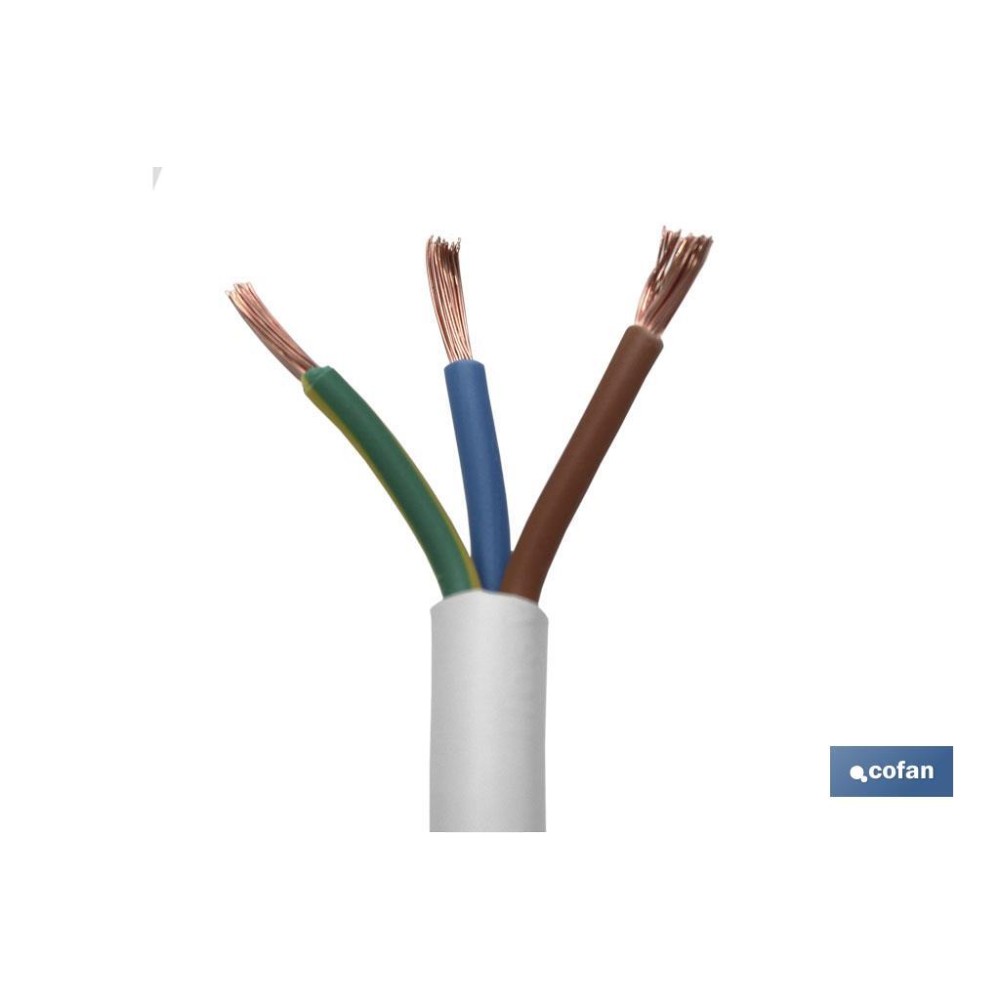 ROLLO 100M MANGUERA BLANCO H05VV-F (3X1,5MM)