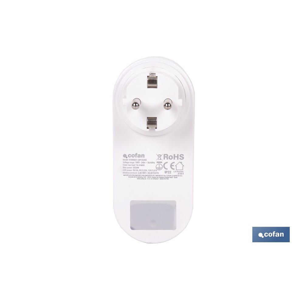 ENCHUFE INTELIGENTE CON PUERTO USB Y TIPO C