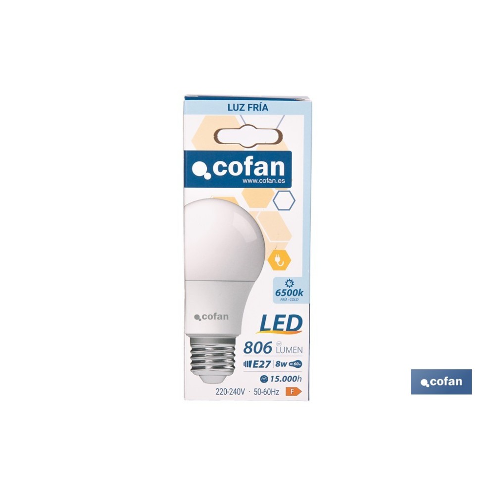 BOMBILLA LED CLASSIC E27 8 W 806 LM 6500 K