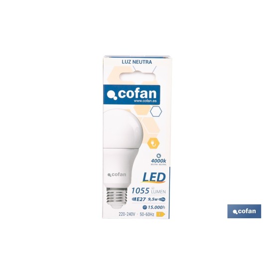 BOMBILLA LED CLASSIC E27 9.5 W 1055 LM 4000 K