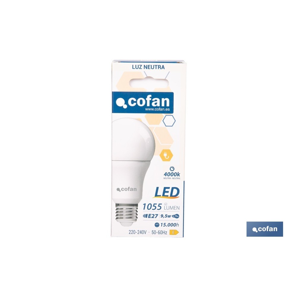 BOMBILLA LED CLASSIC E27 9.5 W 1055 LM 4000 K