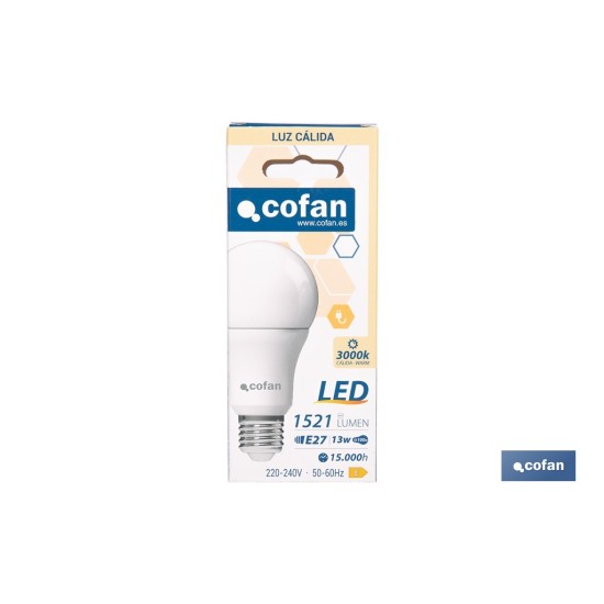 BOMBILLA LED CLASSIC E27 13 W 1521 LM 3000 K