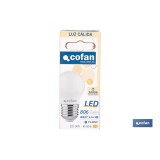 BOMBILLA LED ESFÉRICA E27 6.5 W 806 LM 3000 K