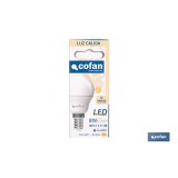 BOMBILLA LED ESFÉRICA E14 6.5 W 806 LM 3000 K