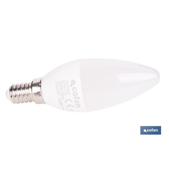 BOMBILLA LED VELA 6.5 W E14  806 LM 3000 K