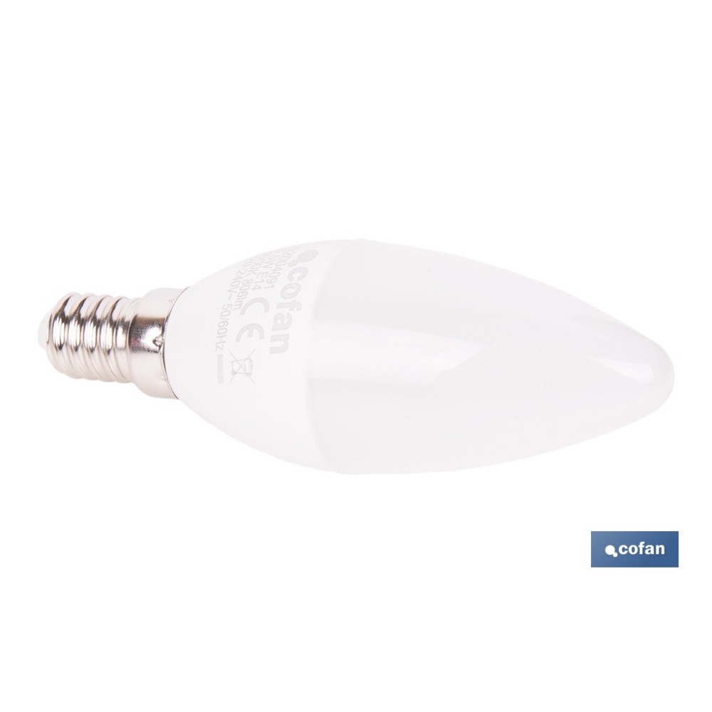 BOMBILLA LED VELA 6.5 W E14 806 LM 6500 K