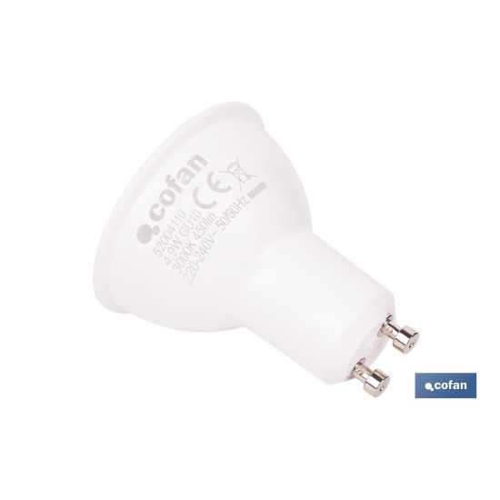 BOMBILLA LED GU10 4.9 W 450 LM 3000 K