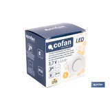 APLIQUE LED RECARGABLE CON SENSOR 3,7 V 0,4 Ah IP20 2700 K Ø60 MM