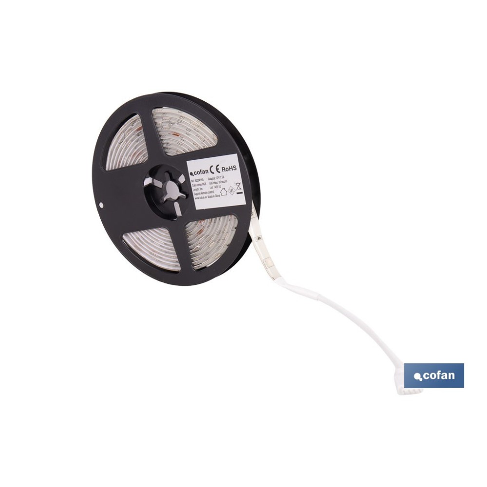 TIRA LED 12 V IP65 CON CONTROL REMOTO 3 M