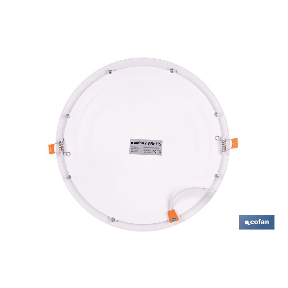 DOWNLIGHT EMPOTRABLE BLANCO SMD 24 W 2400 LM Ø295 MM 3CCT