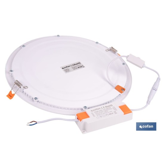 DOWNLIGHT EMPOTRABLE BLANCO SMD 24 W 2400 LM Ø295 MM 3CCT