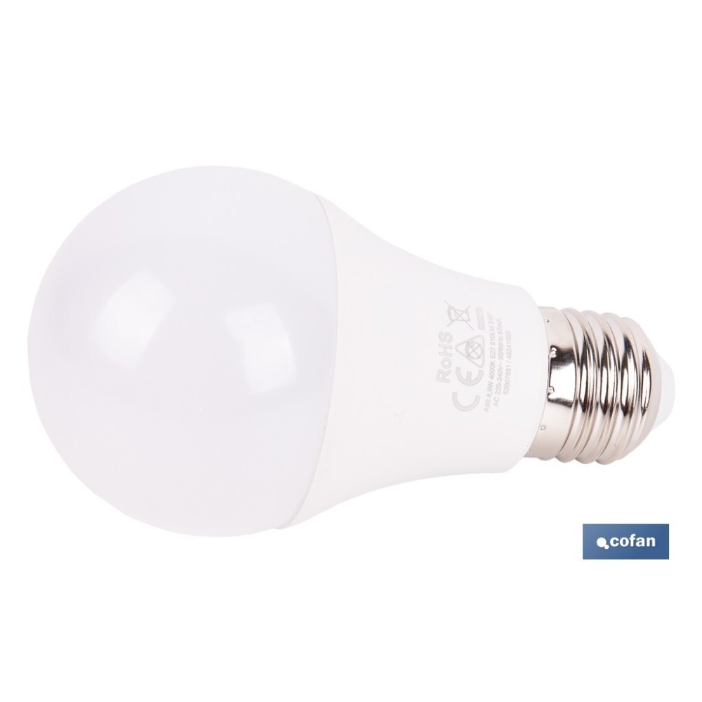 BOMBILLA CLASIC SENSOR E27 8.5W 810LM 4000K