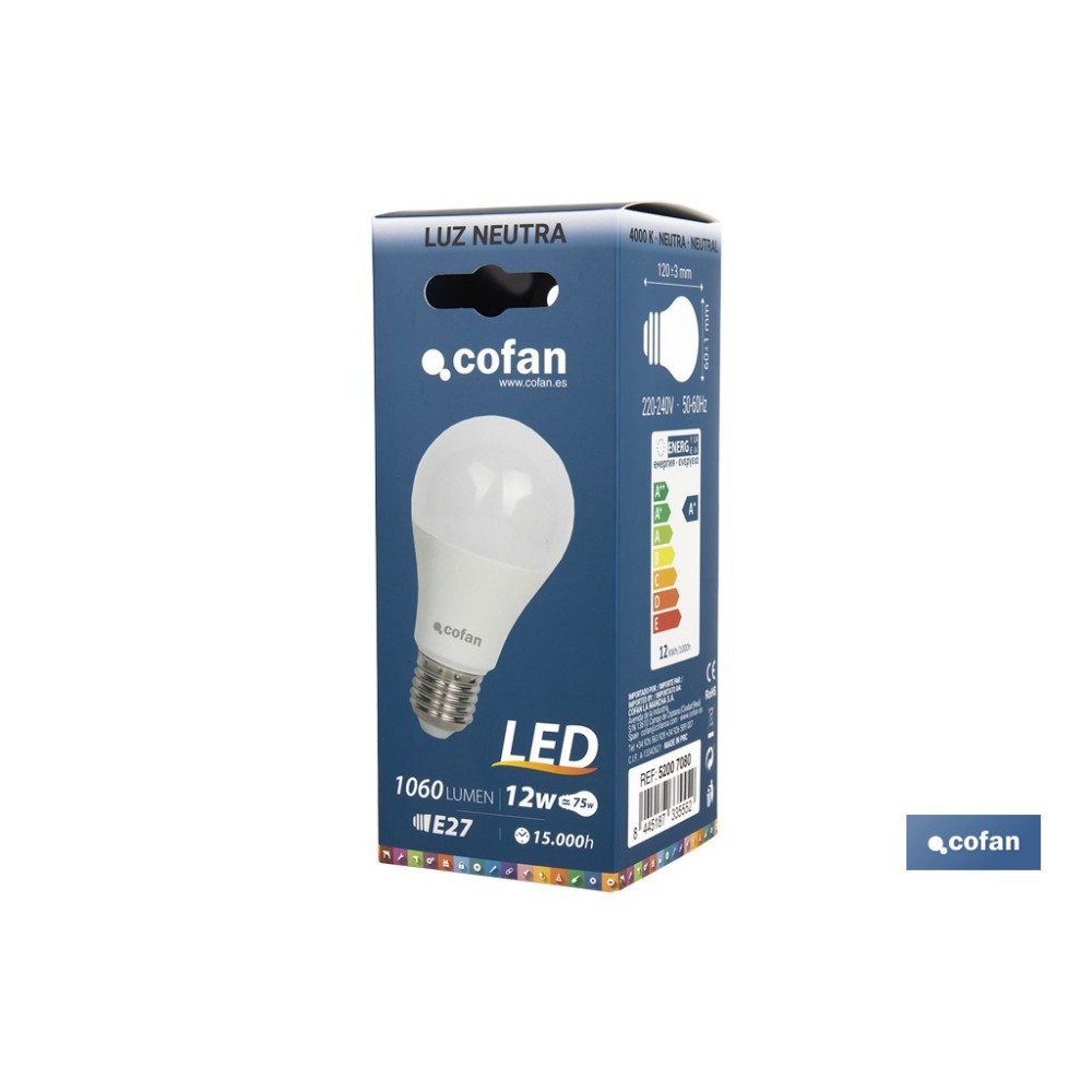 BOMBILLA LED 11W CLASIC 240º 1.060LM 4000K