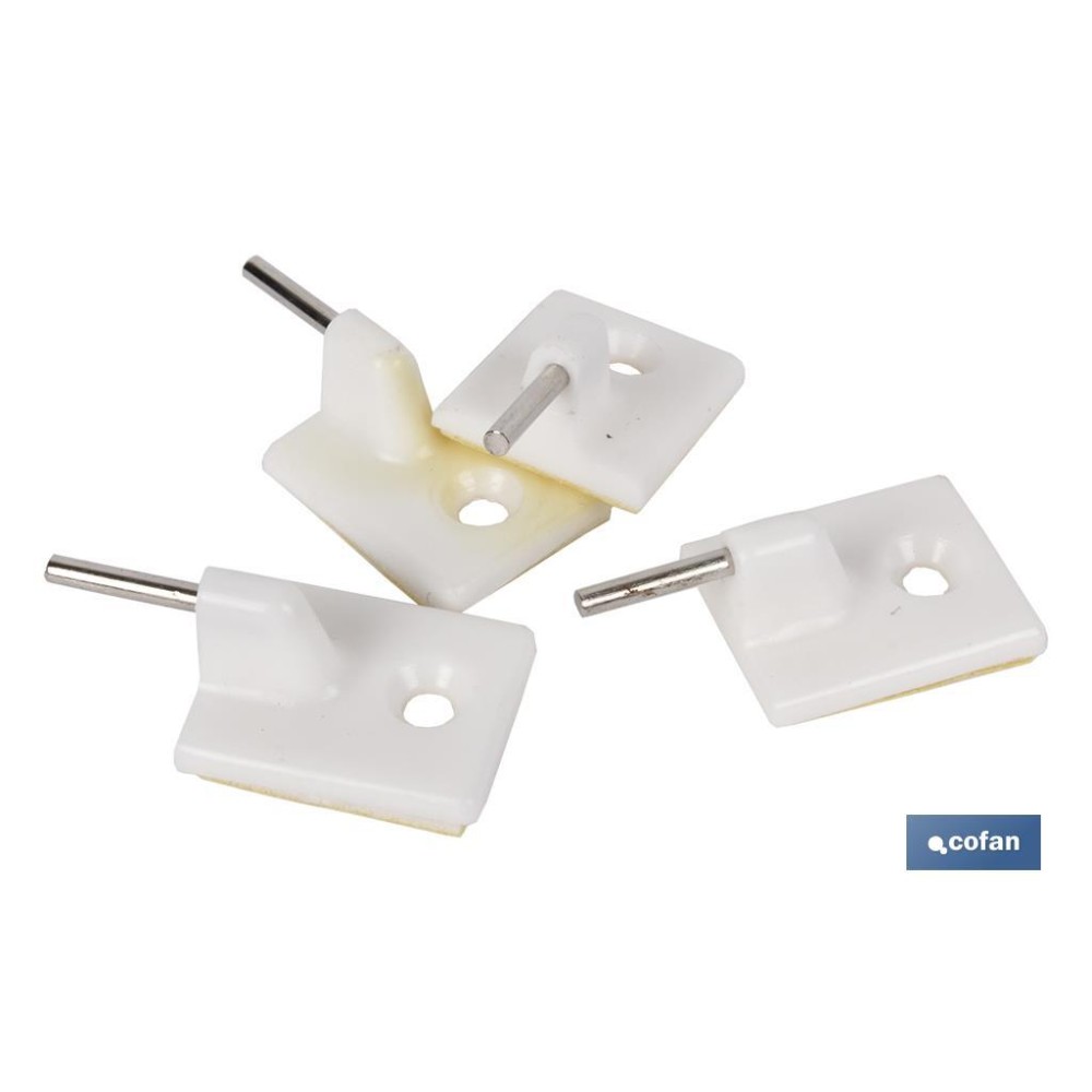 BL 4 UDS SOPORTE DE CORTINAS BLANCO