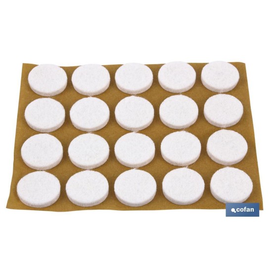 BLÍSTER DE 2X12 UDS. FIELTRO MARRÓN REDONDO 22X3 MM VENTA UNITARIA