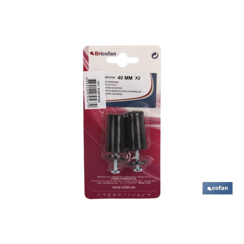 2 UDS. TOPE PARA PERSIANA MARFIL 40 MM VENTA UNITARIA