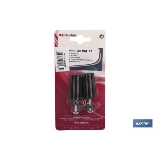 2 UDS. TOPE PARA PERSIANA MARRÓN 40 MM VENTA UNITARIA