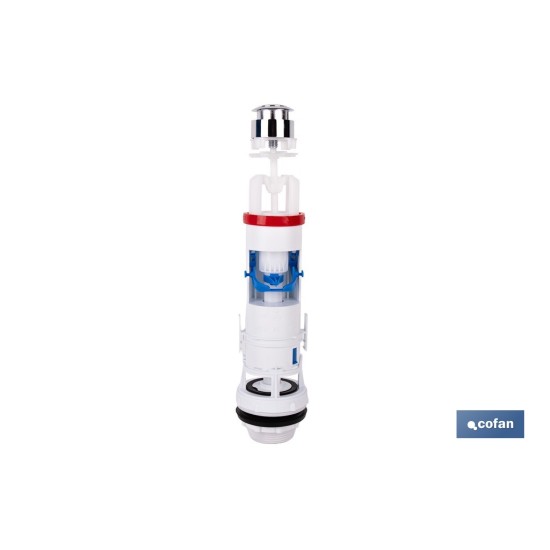 DESCARGADOR WC CON DOBLE PULSADOR Y BASE ROSCADA MODELO TAMBRE
