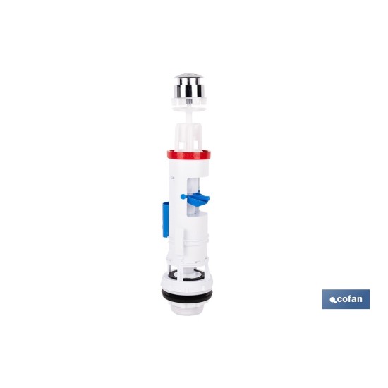 DESCARGADOR WC CON DOBLE PULSADOR Y BASE ROSCADA MODELO TAMBRE