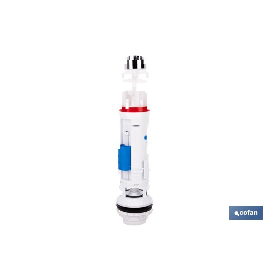 DESCARGADOR WC CON DOBLE PULSADOR Y BASE ROSCADA MODELO TAMBRE