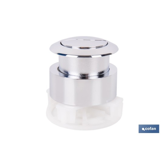 PULSADOR CROMADO DOBLE DESCARGA DESCARGADOR MODELO TAMBRE