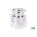 PULSADOR CROMADO DOBLE DESCARGA DESCARGADOR MODELO TAMBRE