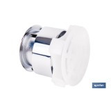 PULSADOR CROMADO DOBLE DESCARGA DESCARGADOR MODELO TAMBRE