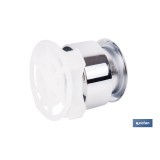 PULSADOR CROMADO DOBLE DESCARGA DESCARGADOR MODELO TAMBRE