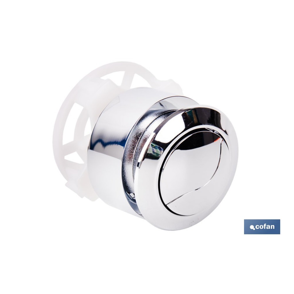 PULSADOR CROMADO DOBLE DESCARGA DESCARGADOR MODELO TAMBRE