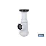 SIFÓN BOTELLA CON SALIDA Ø32-40 Y VÁLVULA LAVABO BIDÉ 1 1/2 x 70