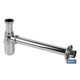 SIFÓN BOTELLA CROMADO SALIDA Ø32-40 330 MM Y RACOR 1 1/4