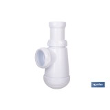 SIFÓN BOTELLA CON SALIDA Ø32-40 Y RACOR 1 1/4