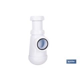 SIFÓN BOTELLA CON SALIDA Ø32-40 Y RACOR 1 1/2 - 1 1/4