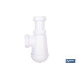 SIFÓN BOTELLA CON SALIDA Ø32-40 Y RACOR 1 1/2 - 1 1/4