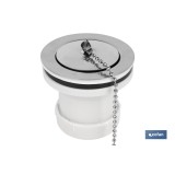 VÁLVULA LAVABO-BIDÉ 1 1/2 x 70 TAPÓN METÁLICO