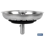 REJILLA FILTRO CESTA DESAGÜE PASADOR METALICO Ø80 MM
