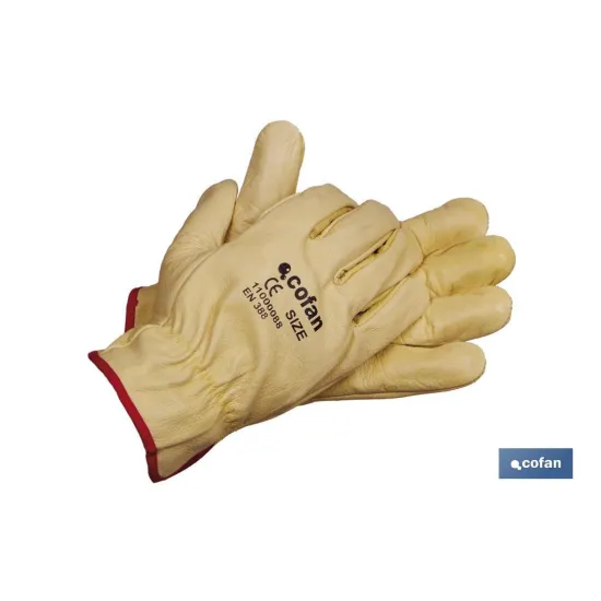 GUANTES PIEL VACUNO AMARILLO T-11