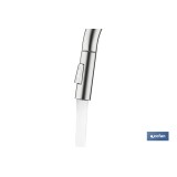 GRIFO DE COCINA ANTRACITA DE ACERO INOX. CON MANGUERA EXTENSIBLE Y 2 FUNCIONES 400 X 220 X 54 MM