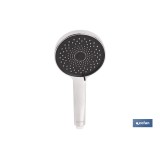 KIT DE DUCHA REDONDA CROMADO CON 3 FUNCIONES 125 X 280 MM
