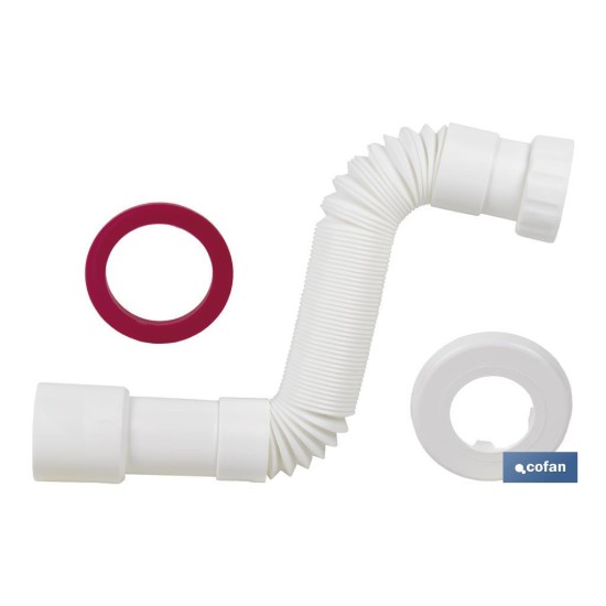 TUBO FLEXIBLE BLANCO 1 1/4  Ø32-40 300-720 MM
