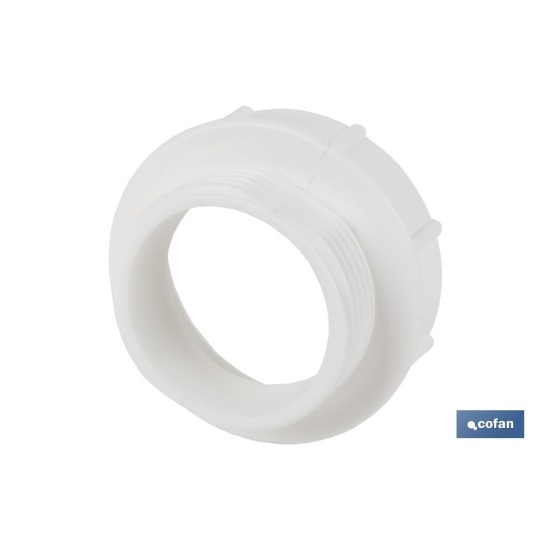 ADAPTADOR CONVERTIDOR 1 1/4 MACHO - 1 1/2 HEMBRA PARA TUBO FLEXIBLE