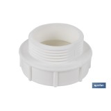 ADAPTADOR CONVERTIDOR 1 1/4 MACHO - 1 1/2 HEMBRA PARA TUBO FLEXIBLE
