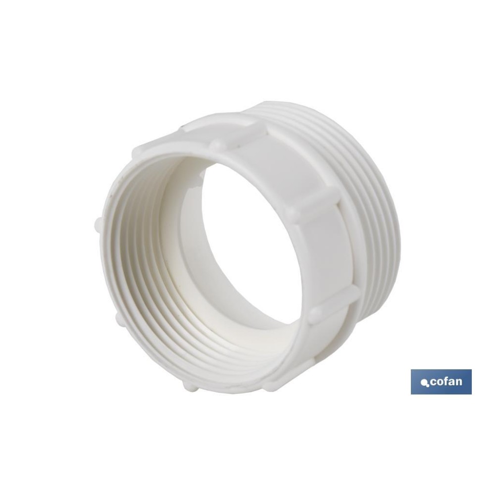 ADAPTADOR CONVERTIDOR 1 1/2 MACHO - 1 1/4 HEMBRA PARA TUBO FLEXIBLE